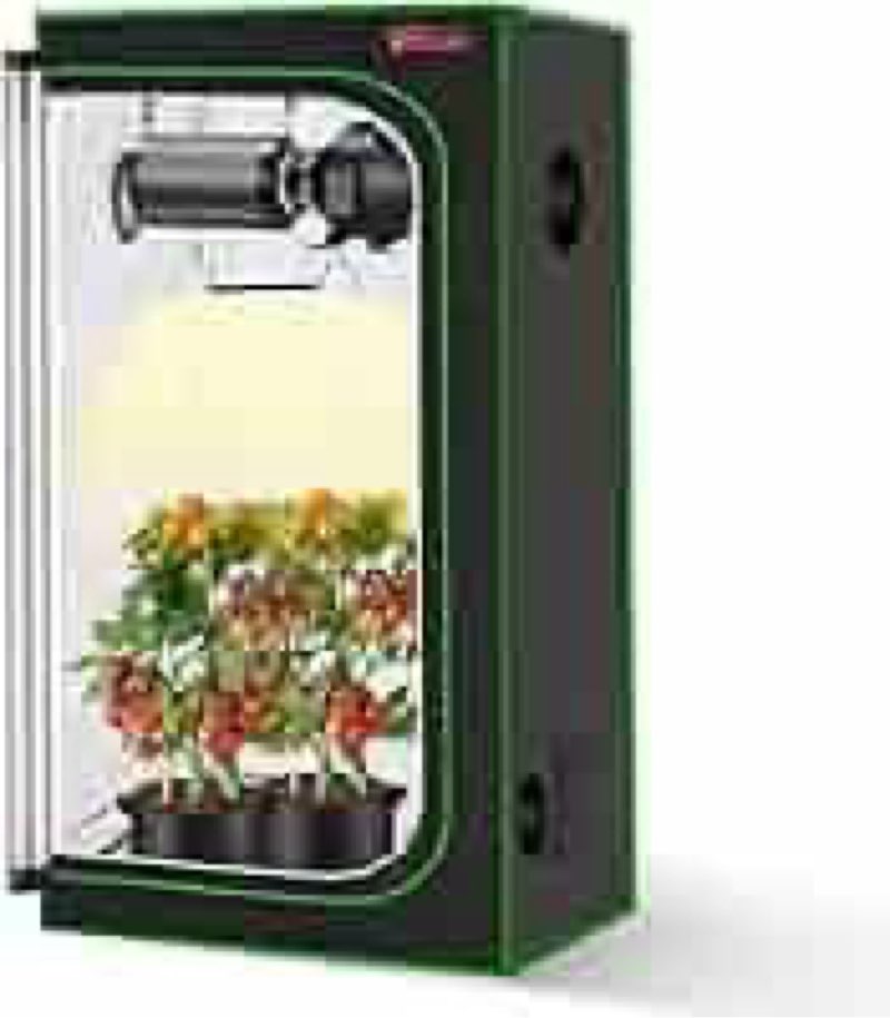 ATOUR 18"X18"X48" Grow Tent, High Reflectivity Mylar Indoor Grow Tent with Observation Window & Floo