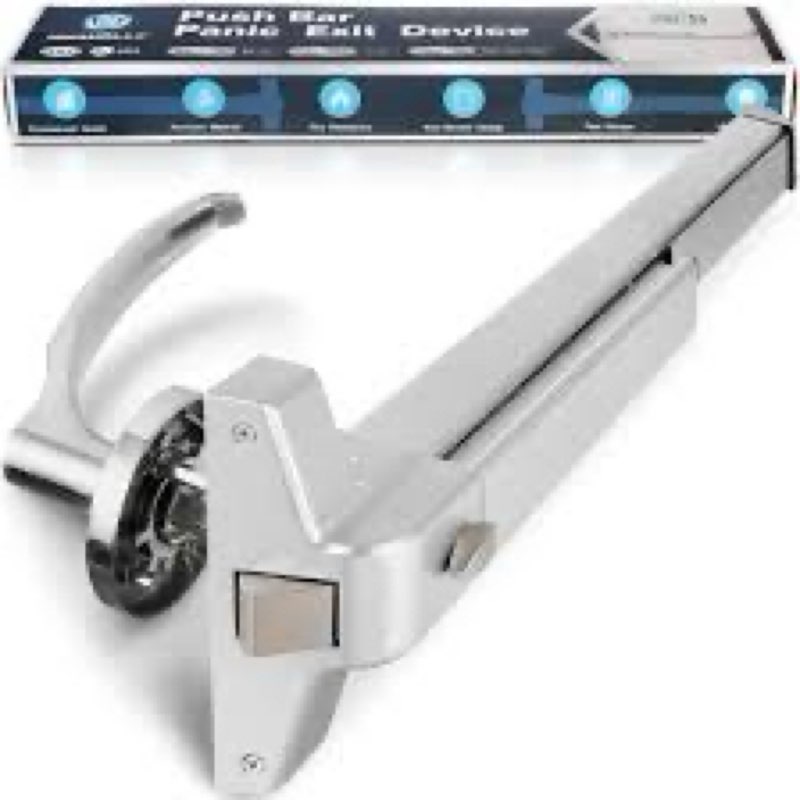 Stainless Steel Commercial Door Push Bar Panic Exit Device with Exterior Lever Emergency Lock and 2 