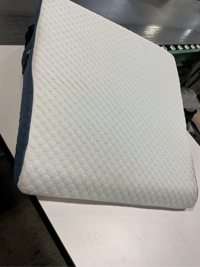 Condition photo showing As Is for Kolbs Bed Wedge Pillow for Sleep Apnea, Acid Reflux, and Back Pain Relief, with Chic Jacquard Cover - Headboard Gerd Pillow Wedges for Sleeping (Standard Width 7.5" Height)
