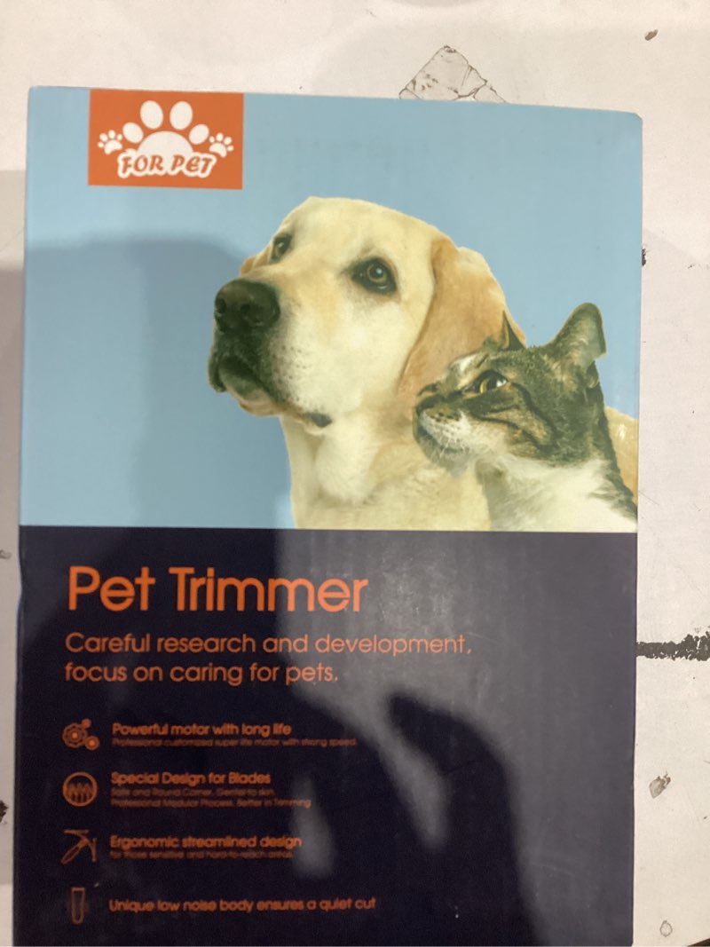 Condition photo showing New/Like New for Dog Clippers Grooming Kit Hair Clipper-Low Noise Paw Trimmer- Rechargeable - Cordless Quiet Nail Grinder Shaver for Cats and Other Pets White