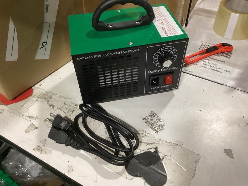 Condition photo showing New/Like New for ozone generator 45,000mg/h, industrial o3 deodorizer for areas of 2500 square feet - high capacity ozone machine air ionizer odor clean