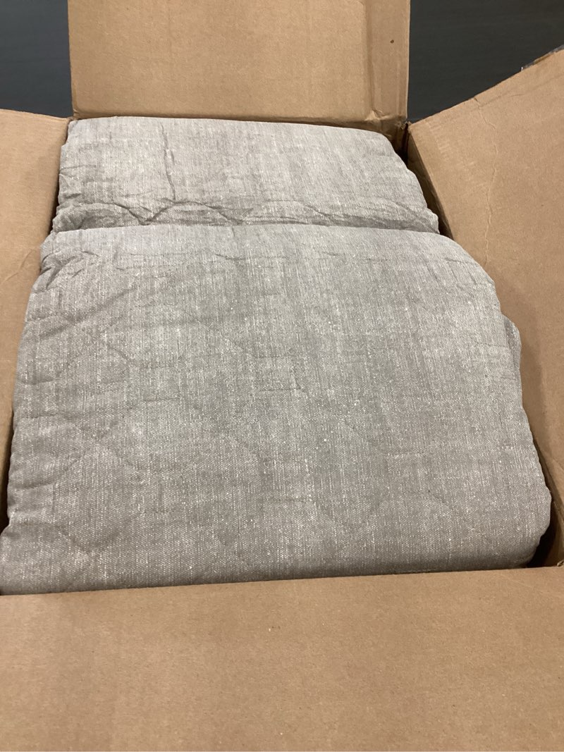 Condition photo showing As Is for Eddie Bauer - King Quilt Set, Cotton Reversible Bedding Set with Matching Shams, Lightweight Home Decor for All Seasons (Salmon Ladder Beige, King)