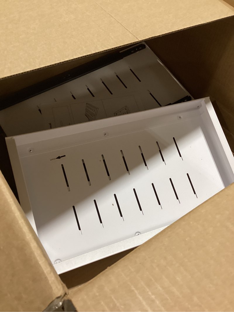 Condition photo showing Good Condition for paketa 4 pack expandable pull out cabinet organizer, 21'' deep pull out drawers for cabinets,upgrade 3 slide rails sliding drawer for kitchen cabinet organizer with adhesive nano film (white)