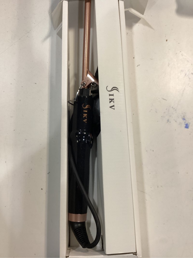 Condition photo showing As Is for Small Curling Iron 3/8 Inch, Thin Curling Wand for Short Hair, 9mm Long Barrel Ceramic Hair Curling Iron