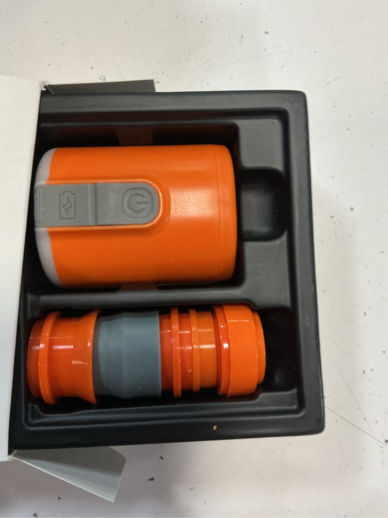 Condition photo showing Good Condition for flextailgear portable air pump with camping lantern tiny pump 2x 4kpa air pump for inflatables rechargeable air mattress pump with magnetic design for sleeping pads, pool floats, swimming rings(og) 1300mah-orange