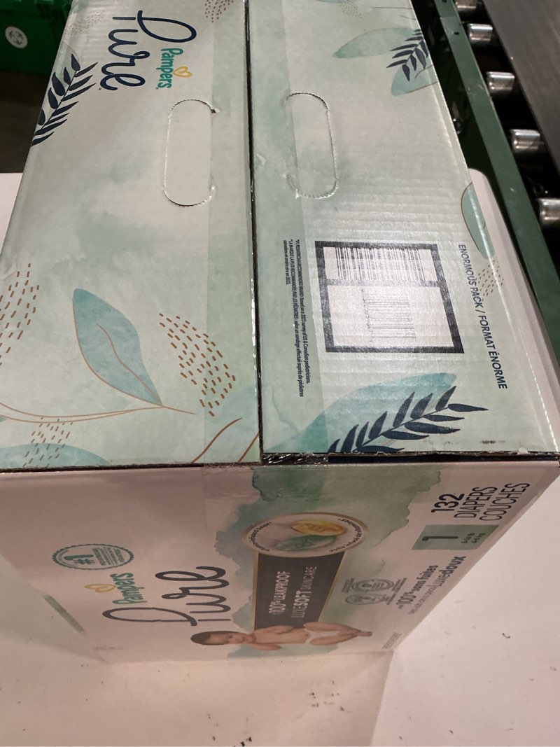 Condition photo showing New/Like New for Pampers Pure Protection Baby Diapers, Size 1 (8-14 lbs), 132 Count, Up to 100% Leakproof, Premium Plant-based Skin Protection, Hypoallergenic Soft Diapers Size 1 132