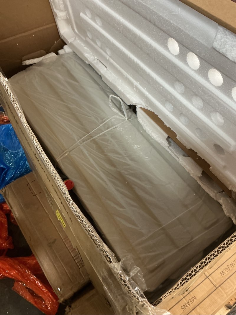 Condition photo showing As Is for (incomplete)19 seer2 ultra-quiet mini split ac | 9000 btu 3-in-1 cooling/heating/dehumidifier | 115v inverter heat pump | 42db whisper operation | 10ft pre-charged line set | white modern design 9,000 btu 115v 19 seer2 white