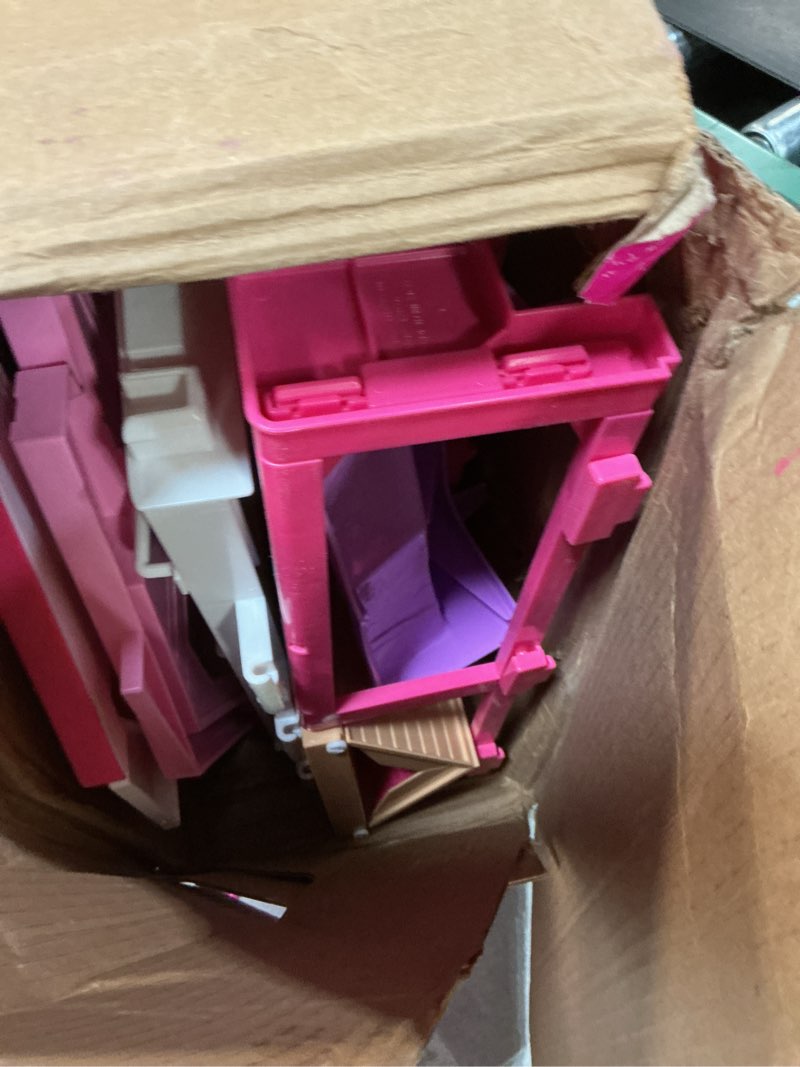 Condition photo showing Good Condition for Barbie 3-Story Townhouse Dollhouse with Elevator, Swing Chair, Furniture and Accessories, Fold for Portability and Travel (Amazon Exclusive)