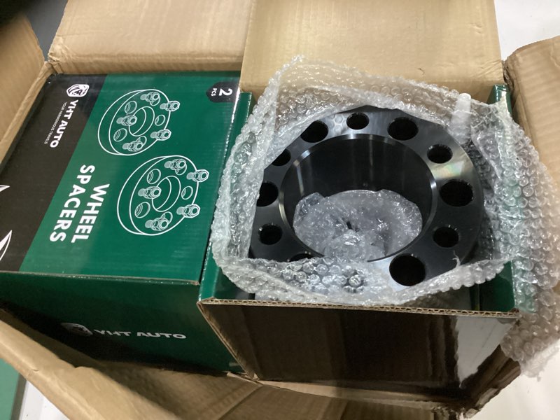 Condition photo showing New/Like New for yhtauto 6x5.5 wheel spacers 3" fits chevy, gmc, cadillac models, silverado sierra 1500, escalade, tahoe, yukon xl, express, 6x139.7 forged 6 lug tire spacers w/ m14x1.5 & 12.9 studs 108mm center bore