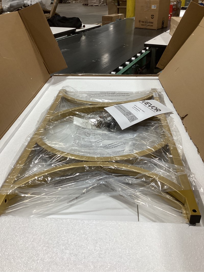 Condition photo showing Good Condition for VEVOR Coffee Table, Modern Faux Marble Coffee Table, 2-Tier Rectangle Center Desk with Geometric Legs, Minimalist Sturdy Metal Frame Accent End Desk for Living Room, Office, Easy Assembly, White 39.3 Inch