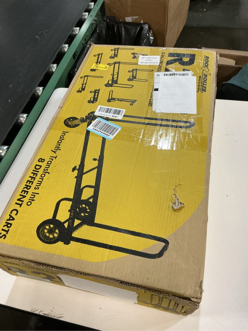 Condition photo showing New/Like New for rock-n-roller r2rt (micro) 8-in-1 folding multi-cart/hand truck/dolly/platform cart/26" to 39" telescoping frame/350 lbs. load capacity, black black multi-cart