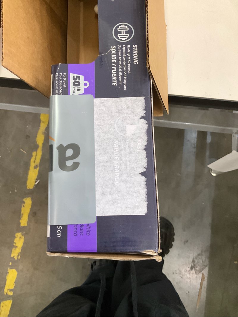 HIGH & MIGHTY 515750 Coat Rack 6 Hook Rail, Easy Tool-Free Dry Wall Installation, Holds up to 50lbs, 27", White & White 27" White & White