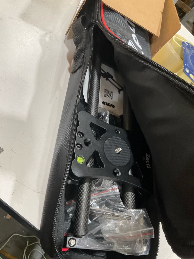 Condition photo showing Good Condition for Zecti Camera Slider 24"/60 cm Adjustable Carbon Fiber Camera Dolly Track Slider Video Stabilizer Rail for Camera DSLR Video Movie Photography Camcorder Stabili & Phone, Black 24 inch