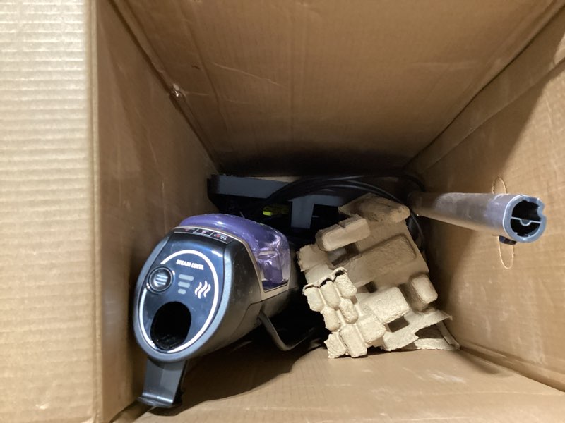 Condition photo showing As Is for shark steam pickup lightweight 3-in-1 steam mop cleaner picks up debris, deep scrubs & steam sanitizes - all at once for home with sealed hard floors like hardwood, tile & laminate, sd201