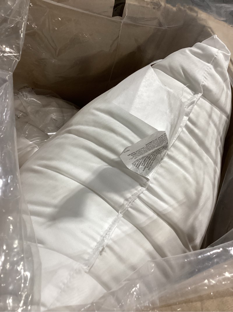 Condition photo showing Good Condition for serta down illusion soft hypoallergenic soft/medium bed pillows for side, stomach or back sleepers (2 pack), queen, white white queen soft/medium