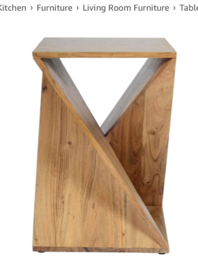 Caelah Solid Wood Block End Table