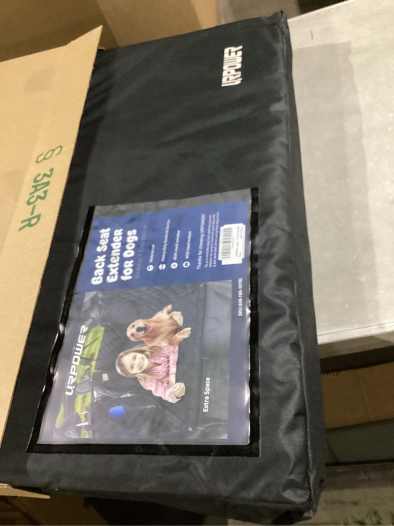 Condition photo showing Good Condition for URPOWER XL Dog Back Seat Extender for Crew Cab Truck, Hard Bottom Dog Car Seat Cover Holds 550lbs Waterproof Dogs Car Hammock Pet Backseat, Pet Truck Accessories for F150 / RAM 1500/ Tundra Crew Cab XL - Full Size Crew Cab Truck Black