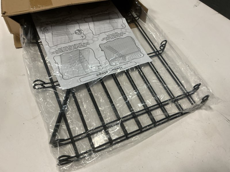 Condition photo showing Good Condition for dog crate divider panel,include 2 metal panels,4 connecting rods and 4 spacers,adjustable metal pet kennel divider,16.9''h,adjustable width 11.8"-20.86",fit for most dog crate (crate not included) 11.81x16.92 in