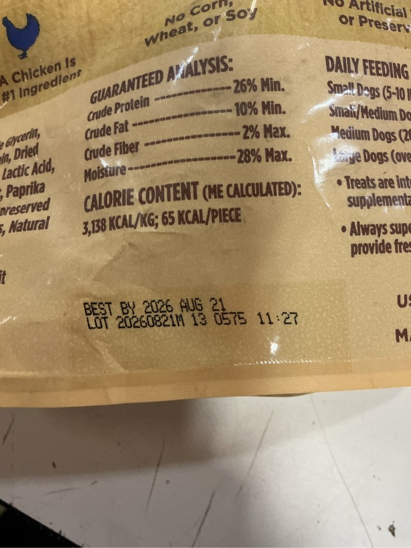 Condition photo showing As Is for blue buffalo true chews premium jerky cuts dog treats, made in the usa with natural ingredients, chicken, 32-oz bag chicken 32 ounce (pack of 1)