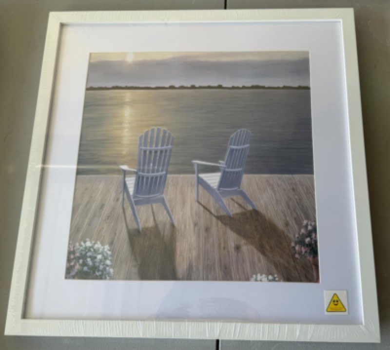 ( is broken) VNVNK 23x23 Frame White, Perfect for 23x23 Inch Picture without Mat or 19x19 Inch Picture with Mat, Home Wall Decor Picture Frame-1 PCS 23x23 White