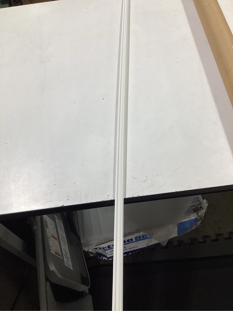 Condition photo showing Good Condition for sliding screen door replacement - 72" white vinyl bottom track, rail, repair kit - made in usa