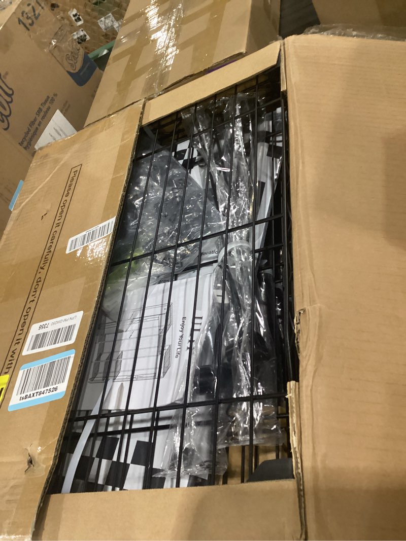 Condition photo showing Good Condition for ulif e13c heavy duty closet organizer system?freestanding clothing racks for hanging clothes?adjustable garment rack 63" w x 16" d x 77" h hold 960 lbs?black clothing rack with black dustproof cover black rack with black cover e13c