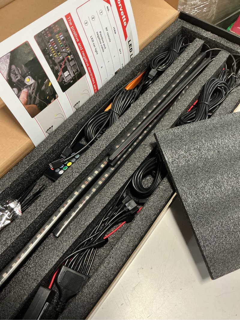 Condition photo showing Good Condition for c8 rgb led lights mounted in engine bay/side cove/welcome/footwell fit for corvette c8 stingray z51 z06 e-ray 2020-2025(bl ue too th)