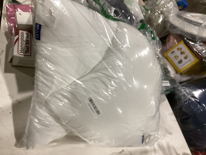 Condition photo showing Good Condition for MIULEE Throw Pillows Inserts, Pack of 2 18x18 Inch 100% Virgin Fiber Filling Bed Couch Pillows