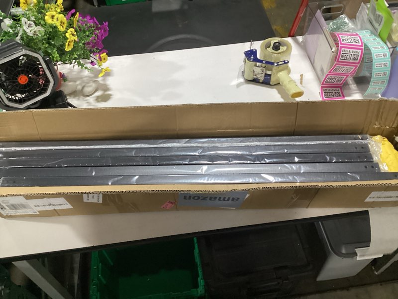 Condition photo showing Good Condition for 10 pack 44 inch double twist iron balusters with swivel shoes | hollow 1/2 inch wrought iron balusters with double twist baskets and swivel shoes for angled or flat indoor stairs. 44'' x 0.5'' 10
