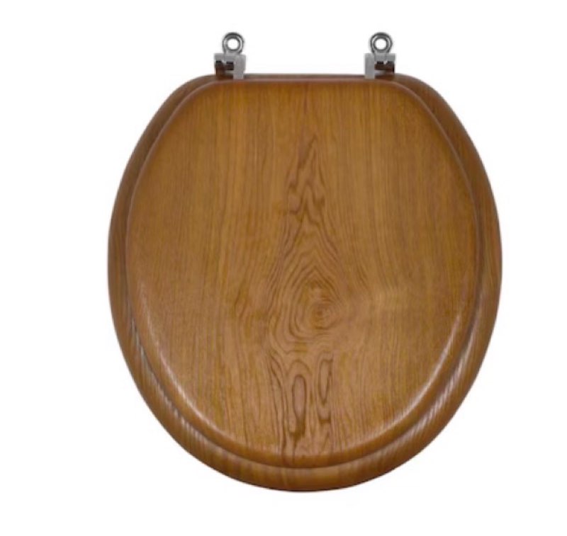 project source wood oak veneer round toilet seat