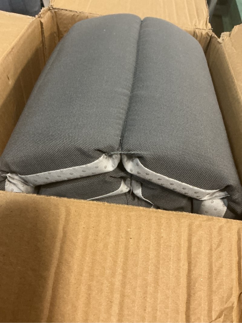 Condition photo showing Good Condition for 2 pcs outdoor picnic bench cushion,waterproof picnic table seat cushions with buckles,olefin benches pads for garden,camping,patio (dark grey, 48 * 10in) 48*10in dark grey 2