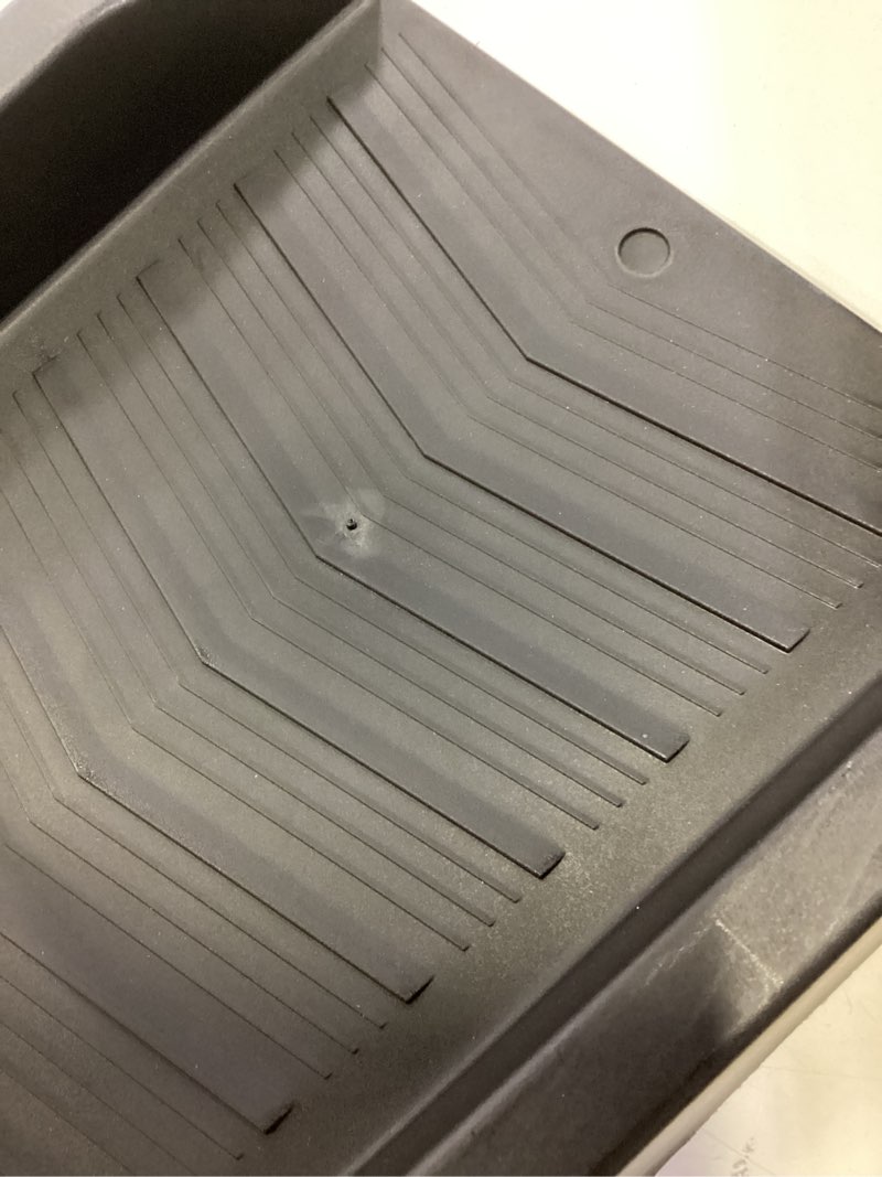 Condition photo showing As Is for spectra splash block- black vinyl 24-in black splash block