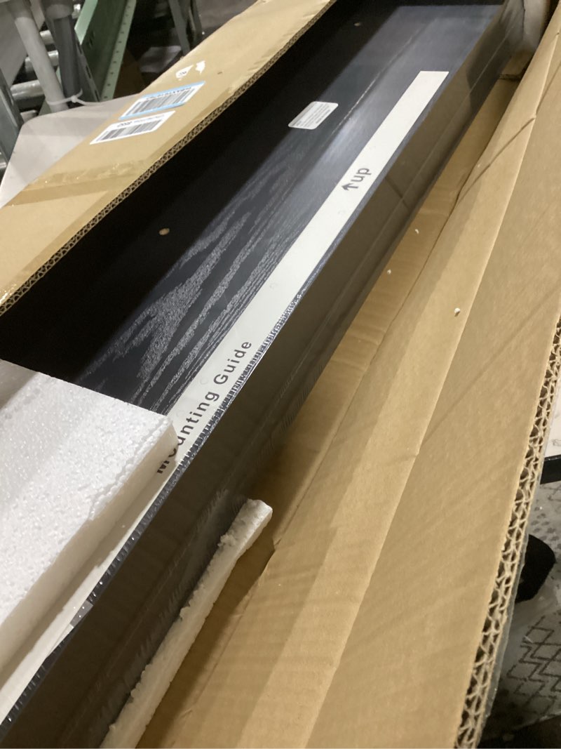 Condition photo showing Good Condition for BAYKA Floating Shelves, 48 inches Long Heavy Duty Wall Mounted Rustic Wood Shelves for Bathroom, Bedroom, Living Room, Kitchen, Office, Hanging Shelf for Books/Storage/Decor(Black,Set of 2) A. Black - Universal Classic Style 48inches