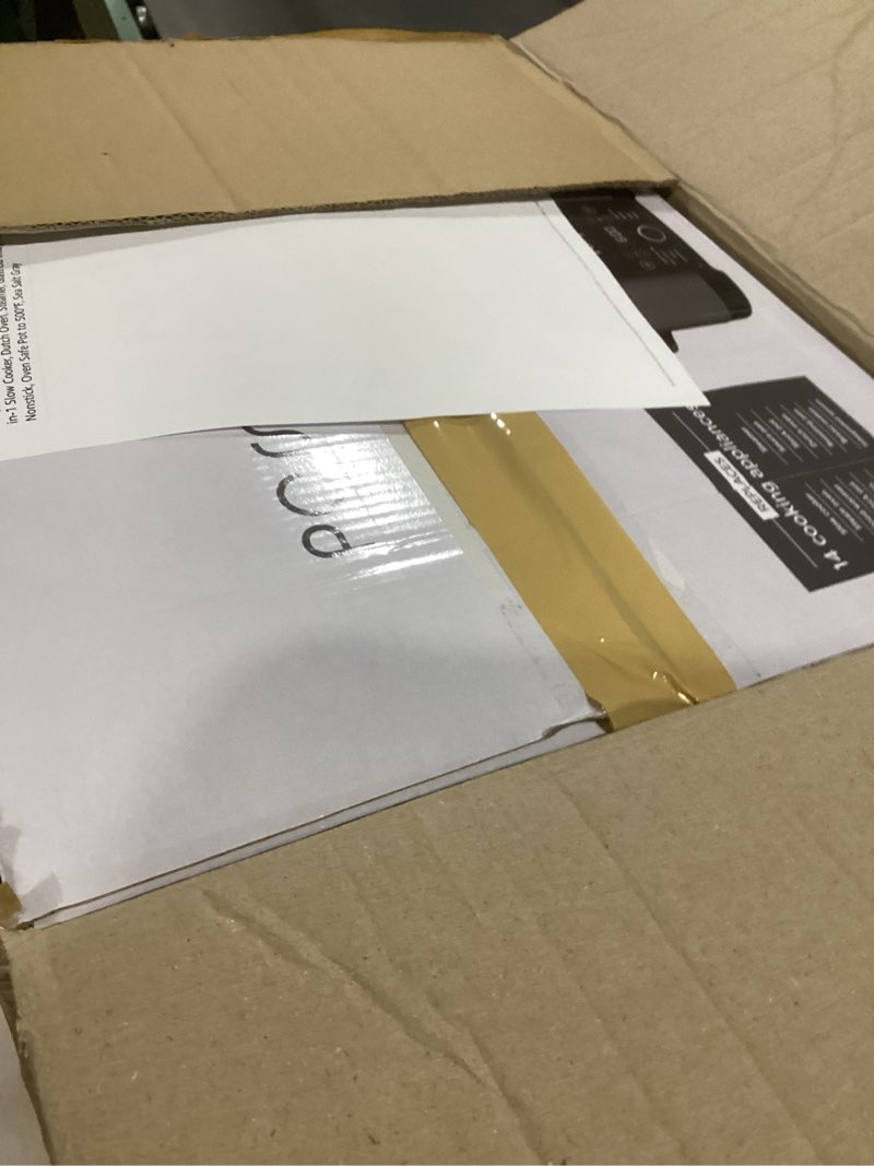 Condition photo showing Good Condition for Ninja MC1001 Foodi PossibleCooker PRO 8.5 Quart Multi-Cooker, with 8-in-1 Slow Cooker, Dutch Oven, Steamer, Glass Lid Integrated Spoon, Nonstick, Oven Safe Pot to 500°F, Sea Salt Gray