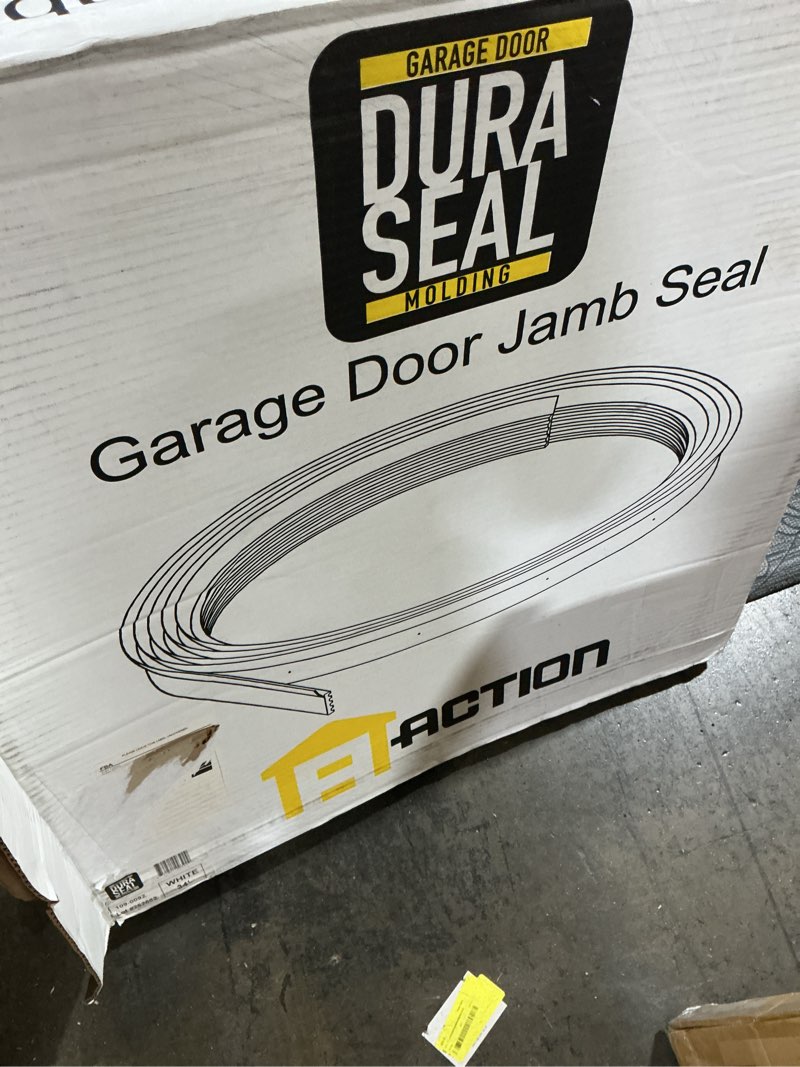 duraseal garage door weather stripping kit, white 34 ft - side & top seal for 2” track - durable pvc