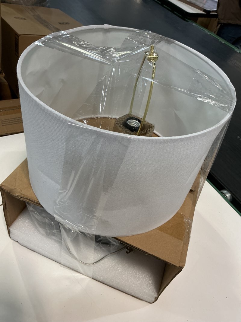 Condition photo showing As Is for (incomplete)amber glass table lamp brown - threshold™