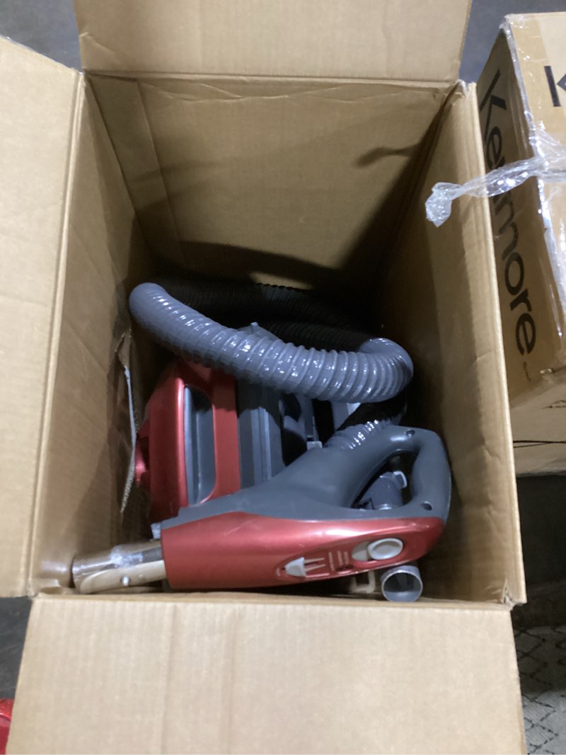 Condition photo showing As Is for kenmore 81414 bagged canister vacuum cleaning tools, 400 series + telescoping wand, red kenmore 400 series + telescoping wand