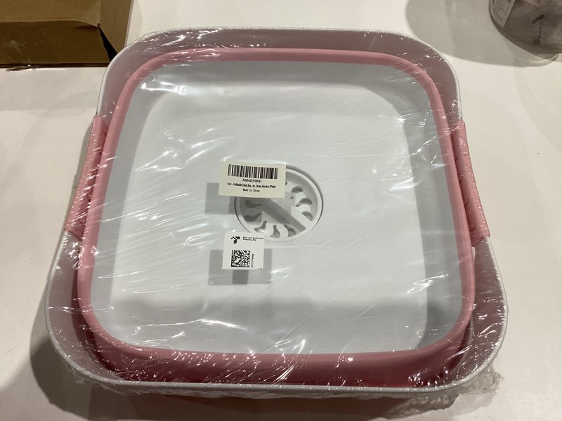 Condition photo showing New/Like New for Collapsible Wash Basin with Drain Plug, 2.4Gal (9L) Foldable Dish Basin for Kitchen, RV, Outdoor Camping, Sturdy and Easy to Clean, Versatile Design Pink