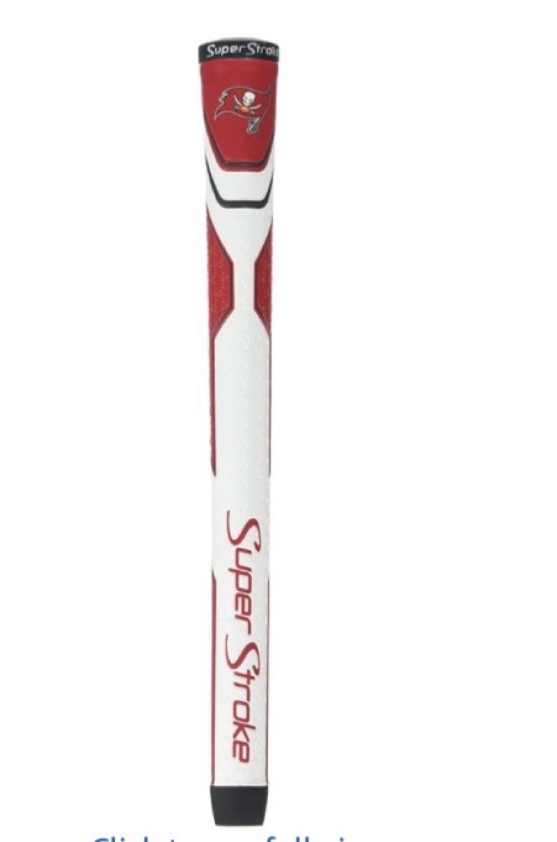 SuperStroke NFL Golf Club Grip, Standard Size, Black, Rubber, Textured tour 2.0 NFL Tampa Bay BUCCANEERS 