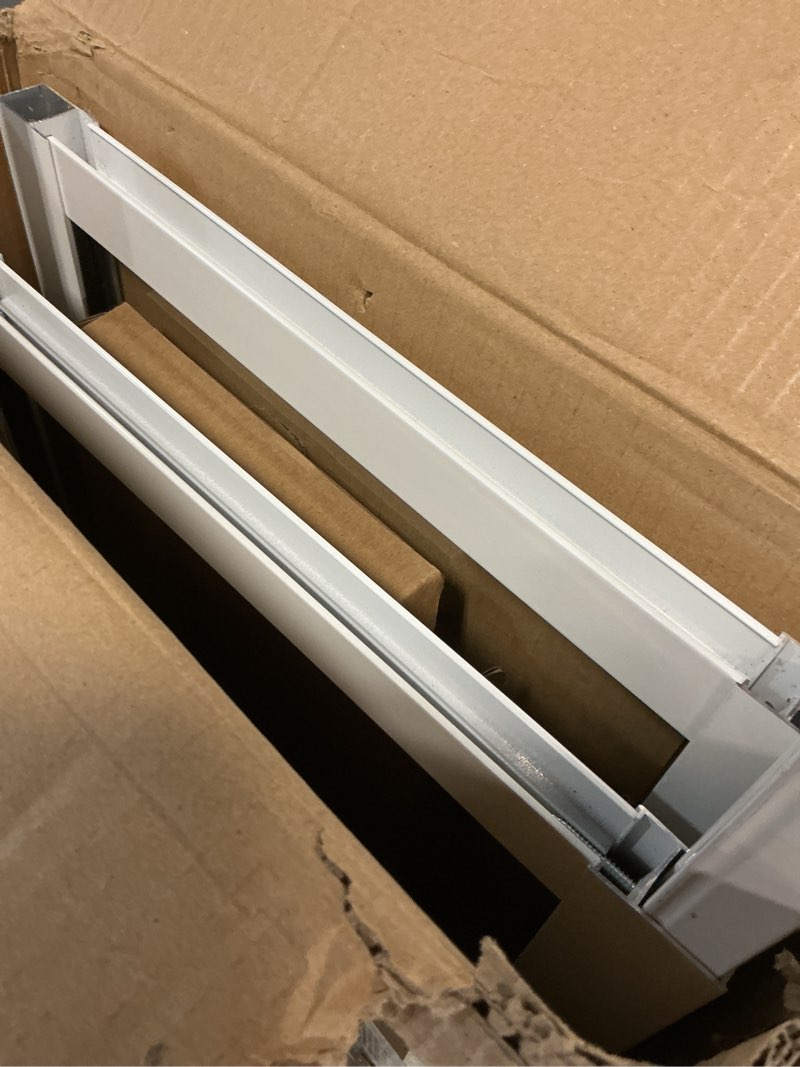 Condition photo showing As Is for Dog Door for Sliding Glass Door, Adjustable Height 75 4/5" to 80 3/10" Sliding Door Pet Door Insert, Suitable for Dogs Up to 75 lbs, L