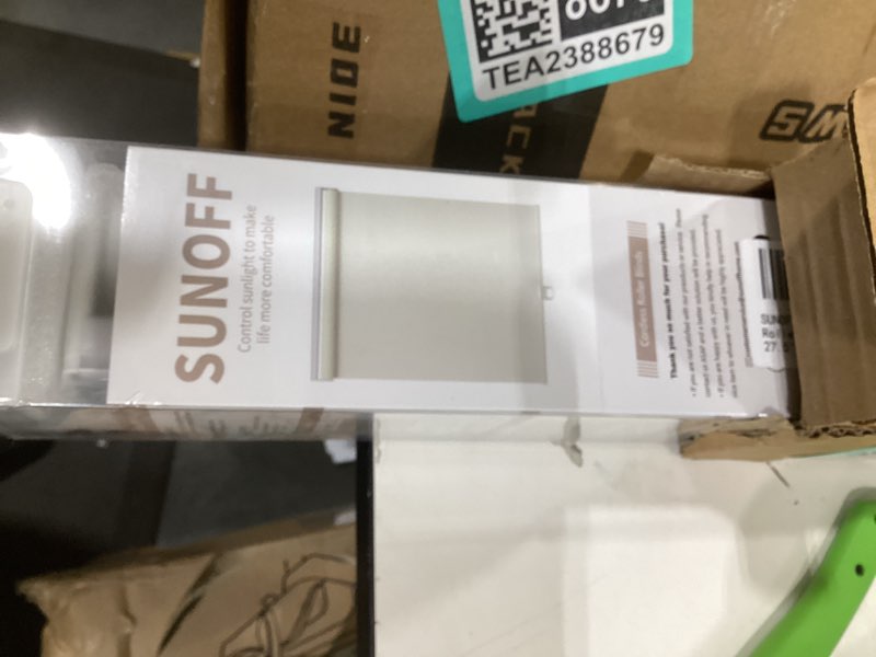 Condition photo showing New/Like New for Blackout Roller Shades Blinds Cordless for Windows Pull Down Room Darkening Door Blinds with Thermal Insulated Easy to Install for Living Room,Bedroom,Home,Office,White 27.5" W x 72" H 27.5"W x 72"H White