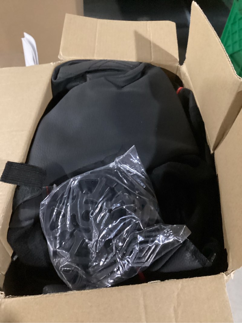 Condition photo showing item condition for YGL Luxury PU Leather Car Seat Covers Full Set, Non-Slip Seat Cover Protectors, Universal Fit for Cars, Trucks, SUVs, Vans, Pickups, Airbag Compatible, Seat Covers for Car Interior (Black/Red) Black/Red Full Set