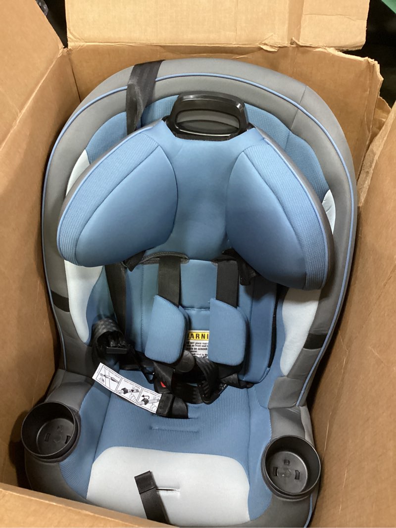 Condition photo showing Good Condition for safety 1st grow and go all-in-one slim convertible car seat, rear facing, 5-40 lbs, forward facing (30–65 lbs), high back booster seat 40-100 pounds, alaskan blue