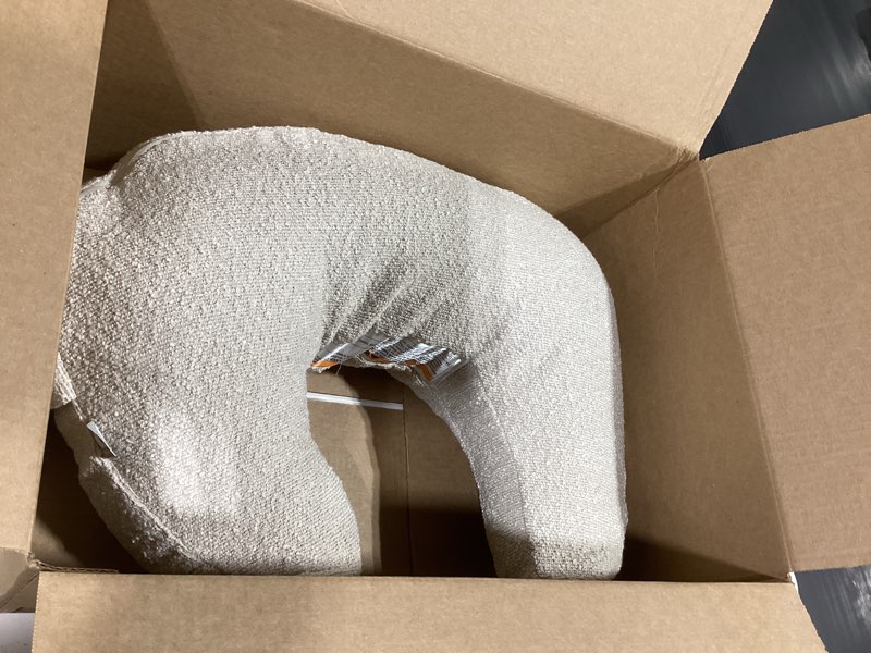 Condition photo showing Good Condition for boppy nursing pillow - ergonomic bottle & breastfeeding pillow with high, firm, large area, water-repellent cushion with washable cover; baby safety alliance verified - oatmeal boucle new nursing pillow luxe - oatmeal boucle