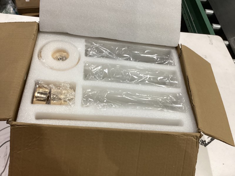 Condition photo showing As Is for Hewory Gold Candle Holders Hurricane Candlestick Holders, 12Pcs Candle Stick Candle Holder Candelabra, Taper Candle Holders with Glass Candle Cover for Wedding Table Centerpiece Christmas Decor 12pcs Gold