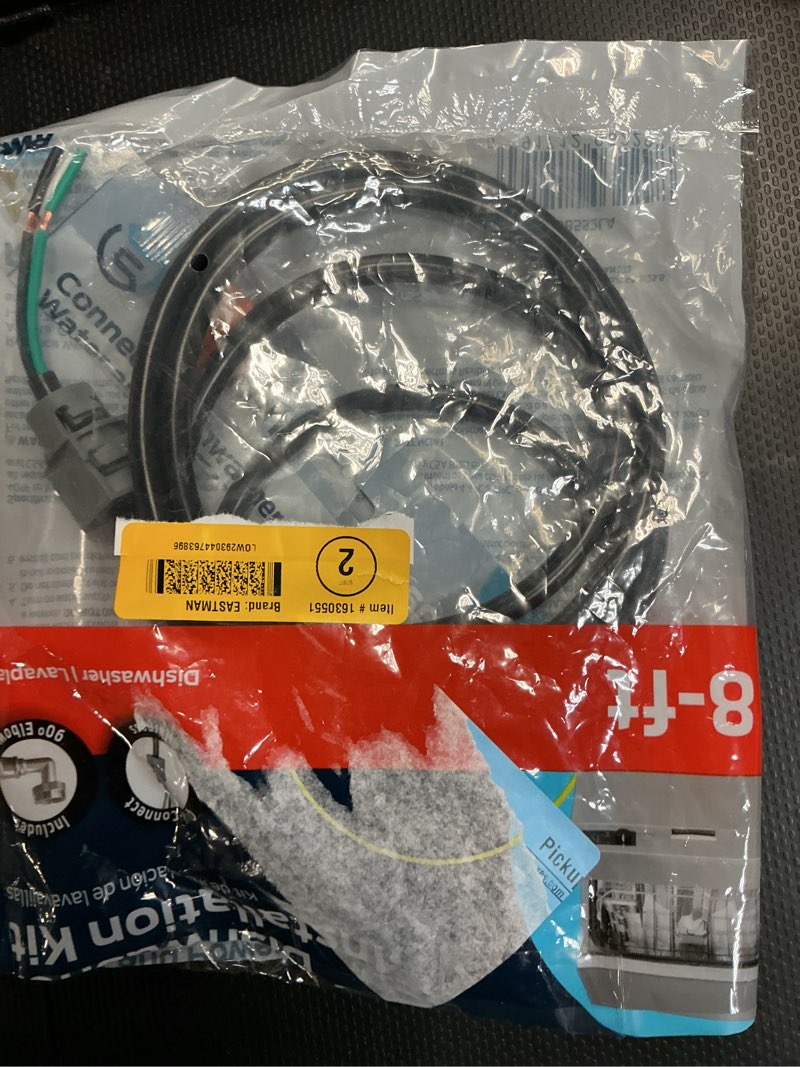 Condition photo showing Good Condition for eastman 8-ft 3/8-in compression inlet x 3/4-in hose thread outlet braided stainless steel dishwasher connector