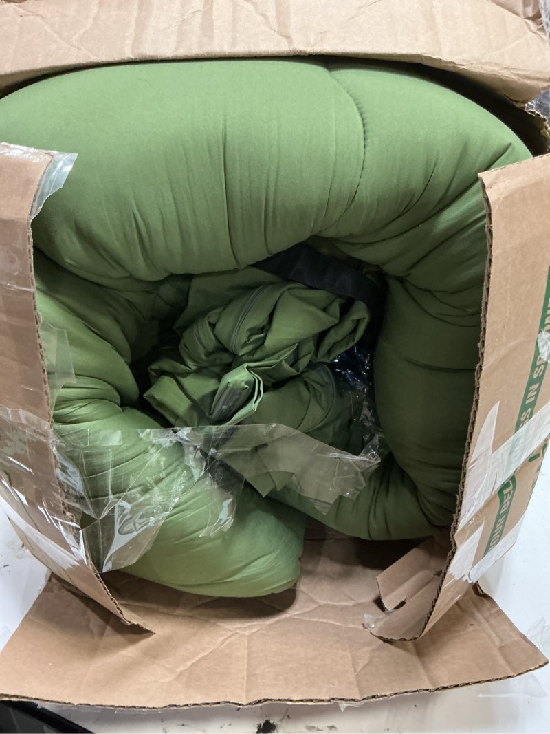 Condition photo showing Good Condition for japanese floor mattress, futon mattress with portable storage bag and washable cover, roll up thick tatami mat suitable for camping, guest room, green, queen queen (80"l x 60"w) green ( 4"th + dust cover ?