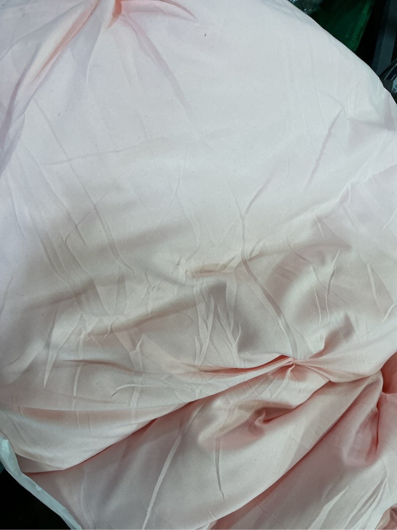 Condition photo showing Good Condition for andency pink oversized queen size comforter set, 3 pieces boho solid modern bedding comforters & sets, soft lightweight all season bed set for men women (98x98inch comforter & 2 pillowcases) pink oversized queen(98''x98'')