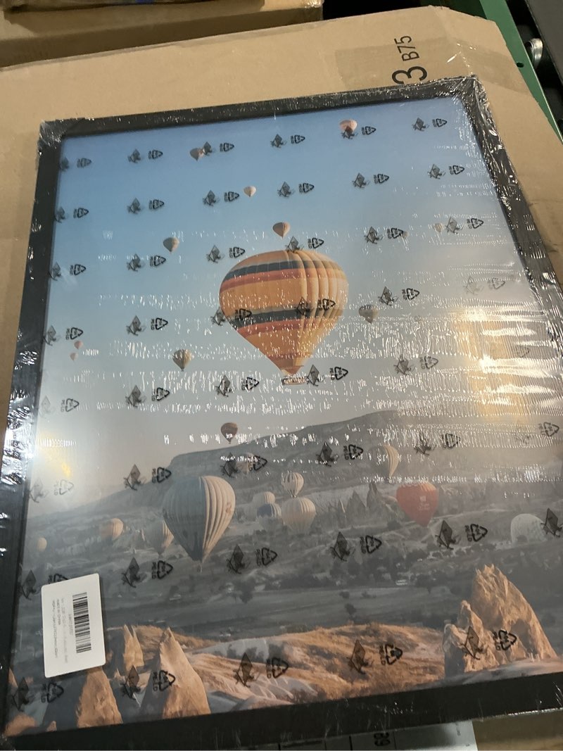Condition photo showing Good Condition for 17x22 Picture Frame Black for Poster Photo Picture, Horizontal and Vertical Formats for Wall Hanging, 17 x 22 Wall Gallery Poster Photo Frame for 17 by 22 Photos Posters, Black