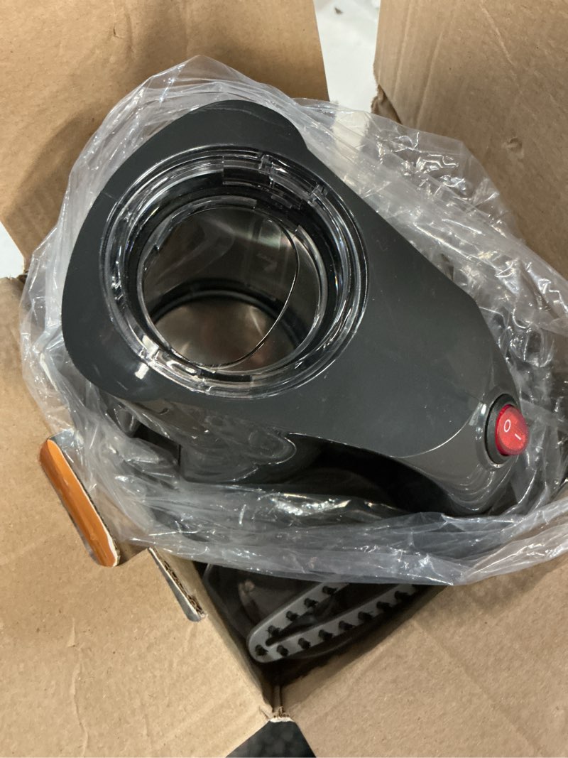 Condition photo showing As Is for hilife steamer for clothes, portable handheld design, 240ml big capacity, 700w, strong penetrating steam, removes wrinkle, for home, office(only for 120v)-black 1-black